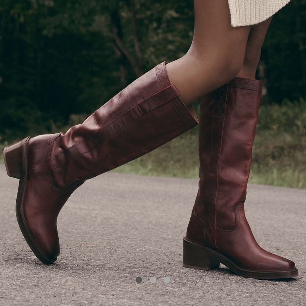 FRYE Boots NEW in Merlot - Anthropologie